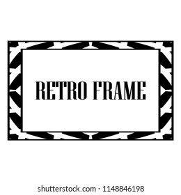 Art Deco black ornamental vintage decorative frame