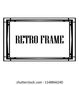 Art Deco black ornamental vintage decorative frame