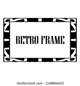 Art Deco black ornamental vintage decorative frame