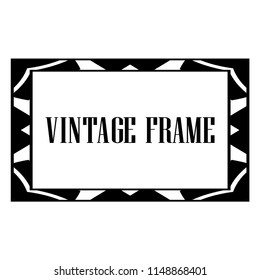Art Deco black ornamental vintage decorative frame