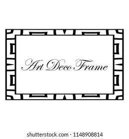 Art Deco black ornamental vintage decorative frame