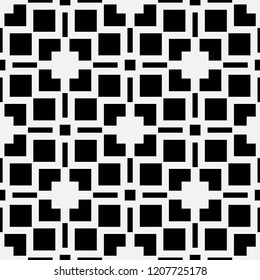 Art deco black and white texture. Seamless geometric pattern