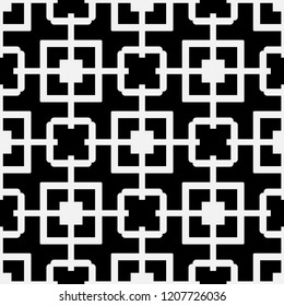 Art deco black and white texture. Seamless geometric pattern