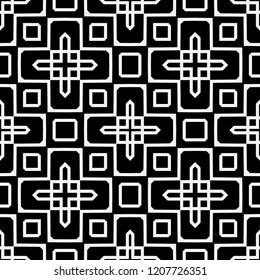 Art deco black and white texture. Seamless geometric pattern
