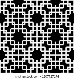 Art deco black and white texture. Seamless geometric pattern