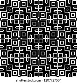 Art deco black and white texture. Seamless geometric pattern