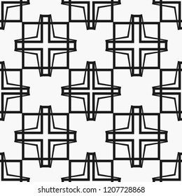 Art deco black and white texture. Seamless geometric pattern