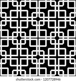 Art deco black and white texture. Seamless geometric pattern