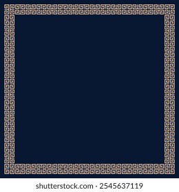 Art deco border background blue