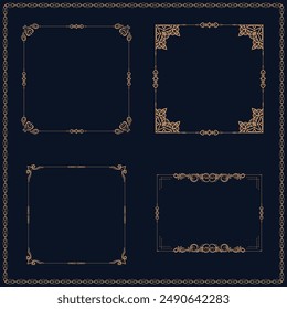 art deco border collection unique design