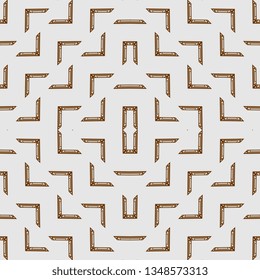 Art deco brown line border pattern ready for print
