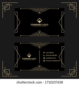 Art deco business card design template