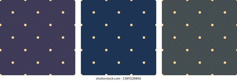 Art Deco check  pattern polka dot modern design. Minimal monochrome arrangement. Simple geometric all over print block for apparel textile, ladies dress fabric, fashion garment, silk scarf, swimwear.