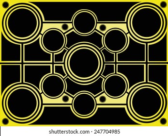 Art deco circle geometric pattern idea 2