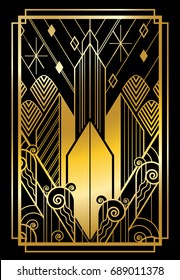 art deco city gold