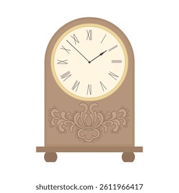 Art deco clock - hand drawn vector illustration.
