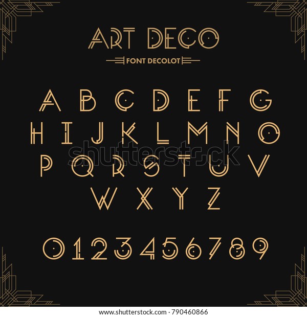 Art Deco Creative Font Creative Template Stock Vector (Royalty Free) 790460866
