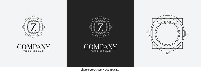 Art-Deco-Logo-Vorlage Symbol Vintage-Monogramm