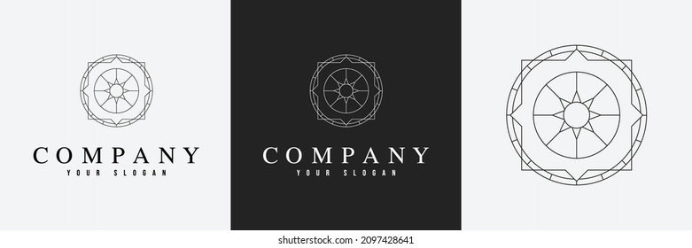 Art-Deco-Logo-Vorlage Symbol Vintage-Monogramm