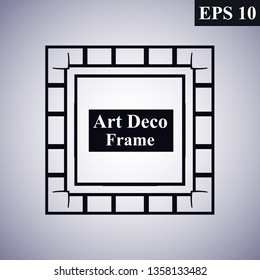 Art Deco creative vintage ornamental border frame. Creative retro vintage template in style of 1920s for your design. Retro frame and border in vector. EPS 10