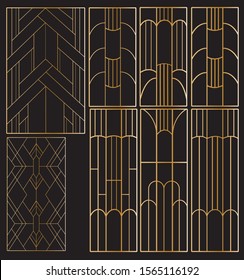 art deco decorations - vector