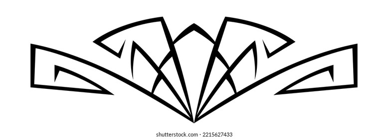 Art Deco decorative element. Abstract decorations in vintage retro style.