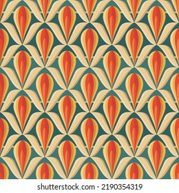 Art Deco decorative seamless pattern. Abstract Art Nouveau geometric background design. Artistic vector illustration. Design element. Vintage retro graphic style.