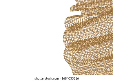 Diseño Art Déco. Fondo blanco abstracto con adorno geométrico dorado. Textura ondulada decorativa vintage. Moderna y elegante ilustración de lujo para papel pintado, página web. Copiar espacio. 