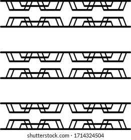 Borde de diseño Art Déco en contornos