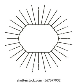 art deco design frame with lines