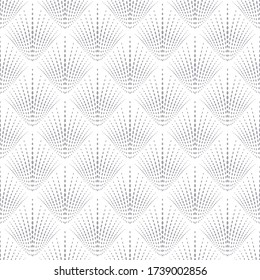Art Deco. Design nahtlos Muster in klassisch monochromen Grau und Weiß. Vektor-Tapete, Spinnstoff