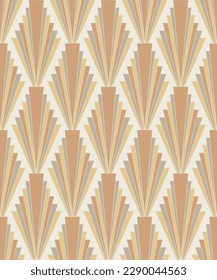 Art Deco Diamonds Geometric Decorative Vector Motifs Elegant Luxury Retro Design Seamless Pattern
