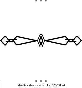 Diseño Art deco divisor en contornos
