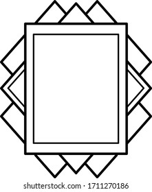 Art-Deco-Divider-Design in Umrissen