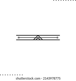  art deco divider, vector isolated icon on white