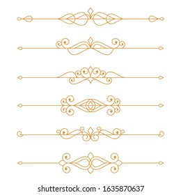 Art deco dividers. Set of art deco dividers and headers. Art deco dividers in white background