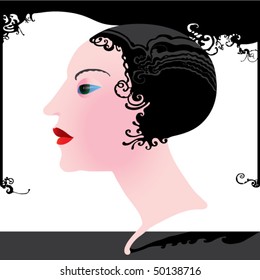art deco female model
