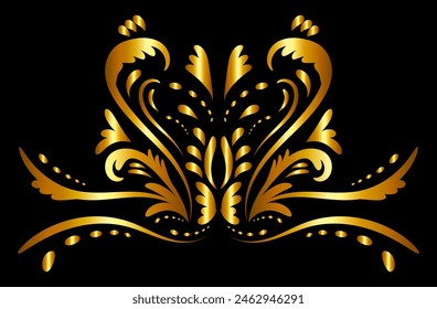 Rizos y remolinos florales Art deco Separadores o cabeceras de Elementos de Vector ornamental. Bordes decorativos de la línea de Antiguas o marcos en estilo victoriano geométrico, elegante diseño vintage, borde antiguo