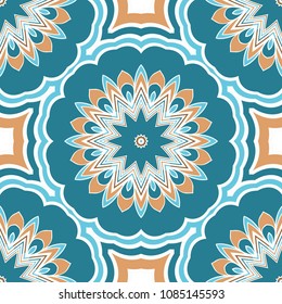 Art deco floral pattern of geometric elements. seamless pattern. Vector illustration. design for printing, presentation, textile industry