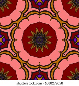 Art deco floral pattern of geometric elements. seamless pattern. Vector illustration. design for printing, presentation, textile industry