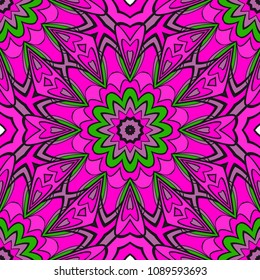 Art deco floral pattern of geometric elements. seamless pattern. Vector illustration. design for printing, presentation, textile industry
