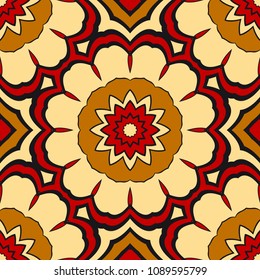 Art deco floral pattern of geometric elements. seamless pattern. Vector illustration. design for printing, presentation, textile industry