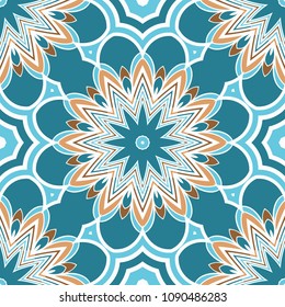 Art deco floral pattern of geometric elements. seamless pattern. Vector illustration. design for printing, presentation, textile industry
