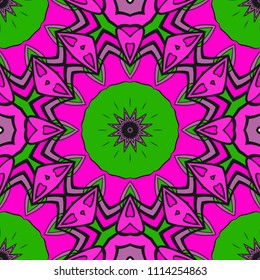 Art deco floral pattern of geometric elements. seamless pattern. Vector illustration. design for printing, presentation, textile industry