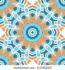 Art deco floral pattern of geometric elements. seamless pattern. Vector illustration. design for printing, presentation, textile industry