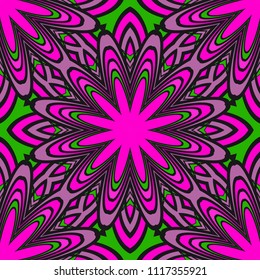 Art deco floral pattern of geometric elements. seamless pattern. Vector illustration. design for printing, presentation, textile industry