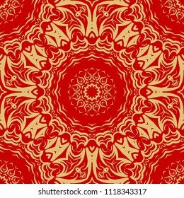 Art deco floral pattern of geometric elements. seamless pattern. Vector illustration. design for printing, presentation, textile modern industry.