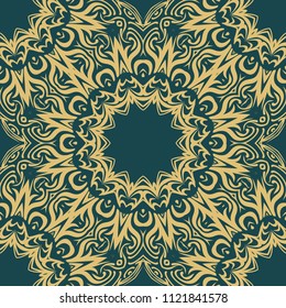 Art deco floral pattern of geometric elements. seamless pattern. Vector illustration. design for printing, presentation, textile modern industry.