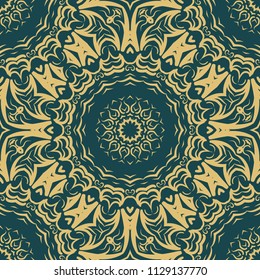 Art deco floral pattern of geometric elements. seamless pattern. Vector illustration. design for printing, presentation, textile symbol industry