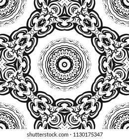 Art deco floral pattern of geometric elements. seamless pattern. Vector illustration. design for printing, presentation, textile symbol industry